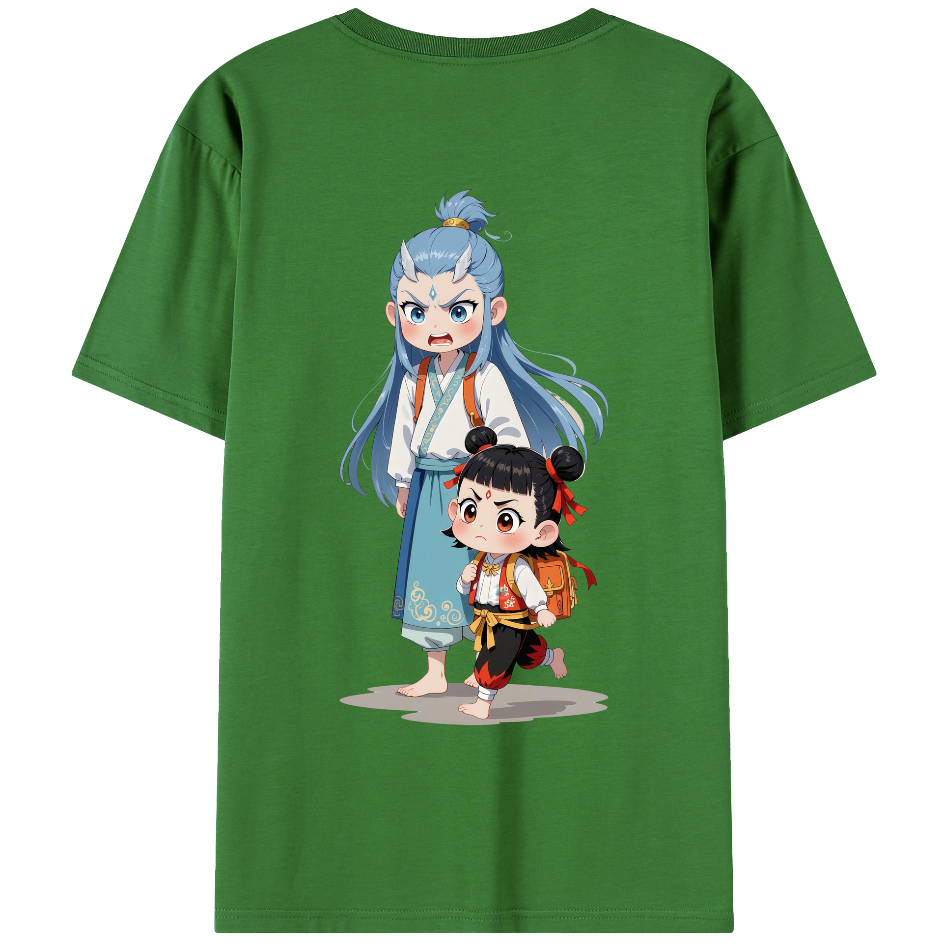 （画像用） Ne Zha 2 ナタ 魔童の大暴れ レディース半袖Tシャツ(バックプリント)
